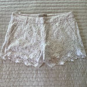 Lucky Brand White Eyelet Shorts, Size 29